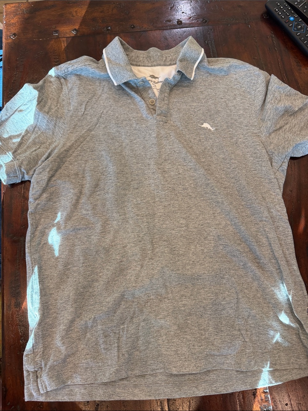 Tommy Bahama Gray Polo with White Trim
